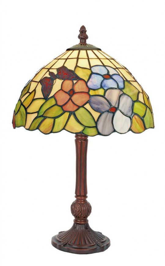 Tiffany lampe med sommerfugl
